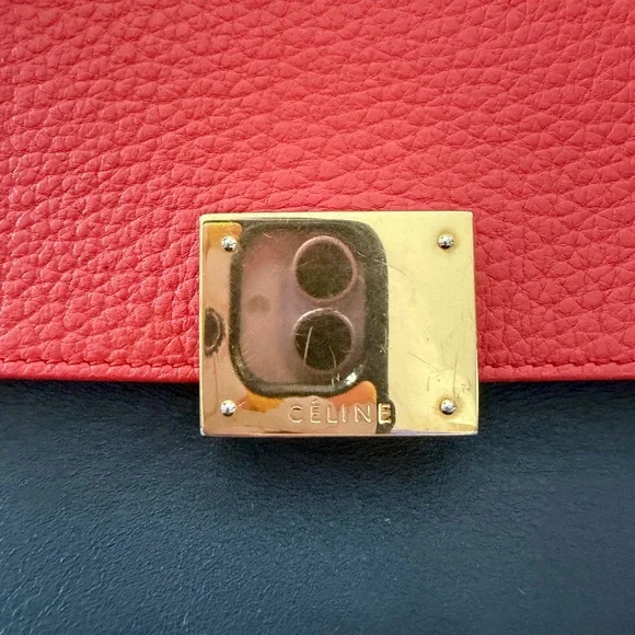 Authentic Celine Color-block Tricolor Leather Bag EUC - Picture 6 of 16